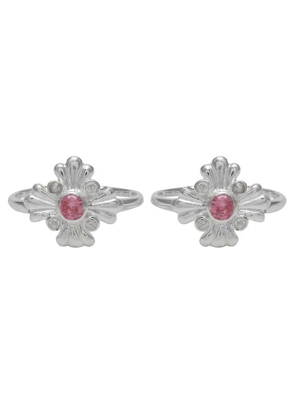 Pretty Cubic Zirconia Toe Rings in 92.5 Sterling Silver