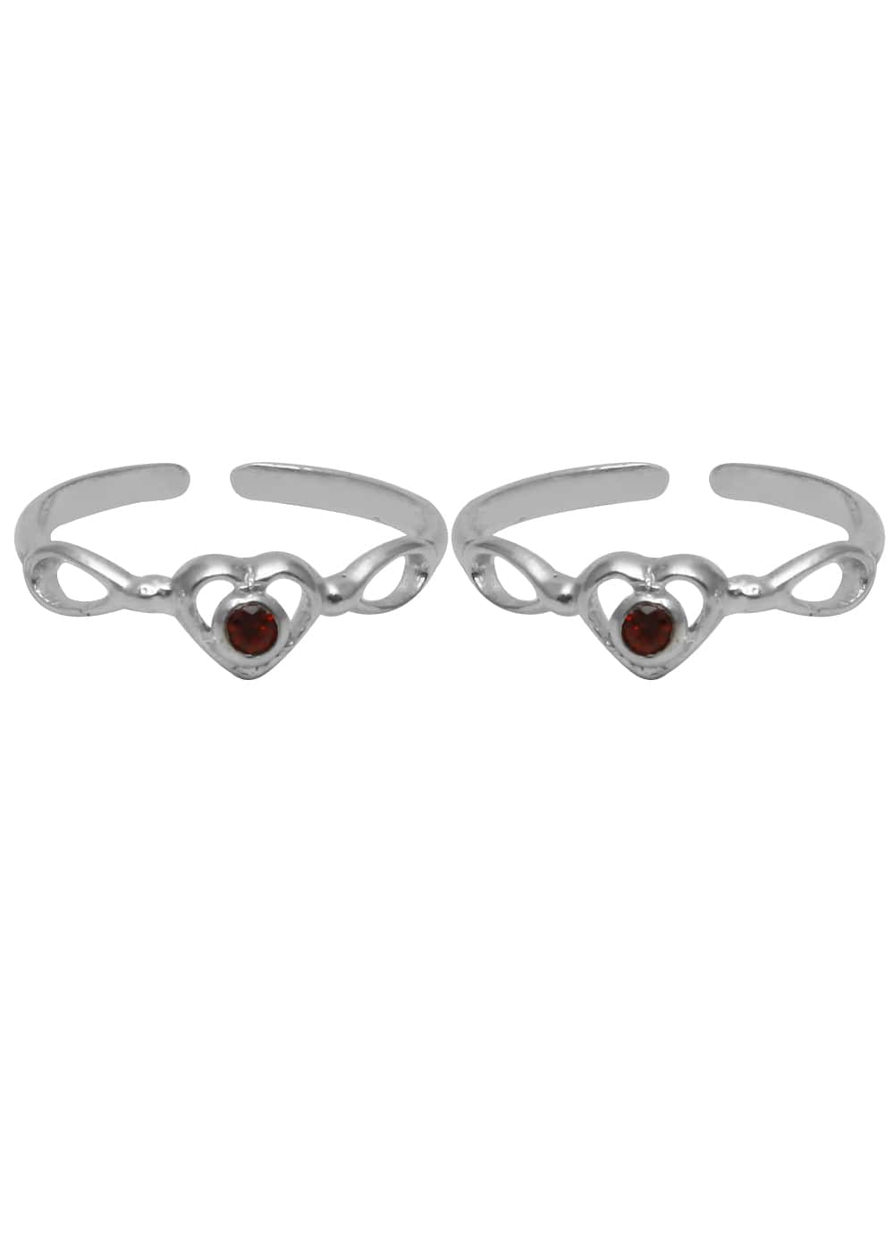 Charming Cubic Zirconia Toe Rings in 92.5 Sterling Silver