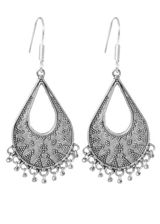 Unique pair of Ethnic Earrings in Silver Alloy High Finish for Women and Girls