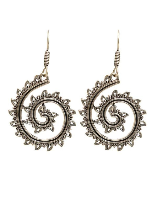 Stylish pair of Earrings in Silver Alloy High Finish - Default Title - Abhooshan