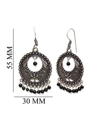 Traditional lovely Jhumkis in Black Beads with Ear Wire