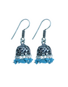 Traditional Pair of Small Jhumkas in Silver Alloy
