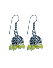 Traditional Pair of Small Jhumkas in Silver Alloy High