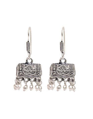 Pair of  Stunning Jhumkis with Ear Wire in Silver Alloy