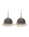 Beautiful pair of Jhumkis in Pearl with Ear Wire in Silver Alloy