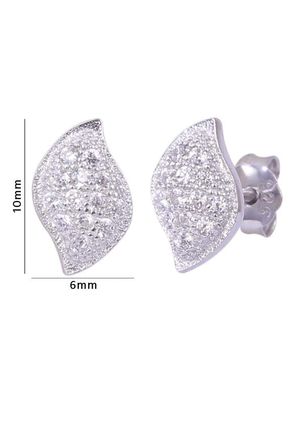 925 Sterling Silver Good Looking Pair Of Cute Cz Studs