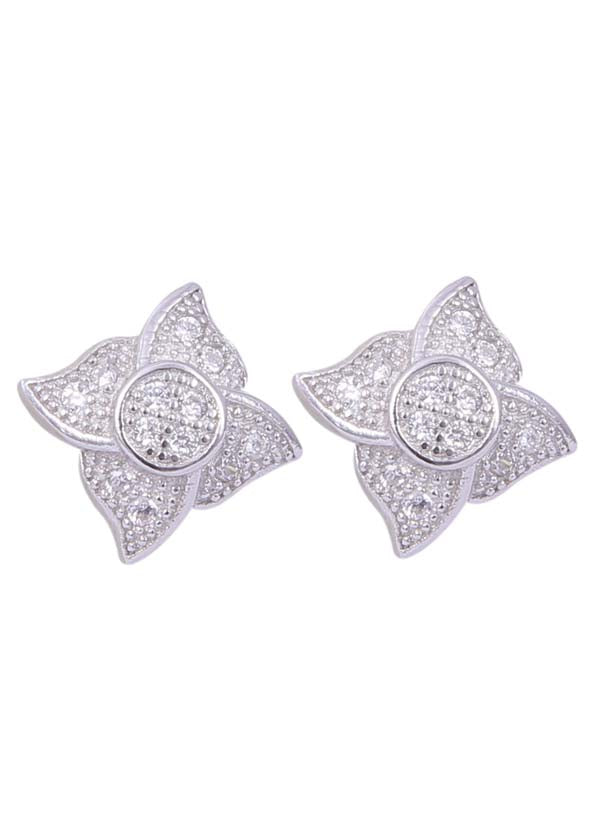 925 Sterling Silver Pair Of Beautiful Cz Studs