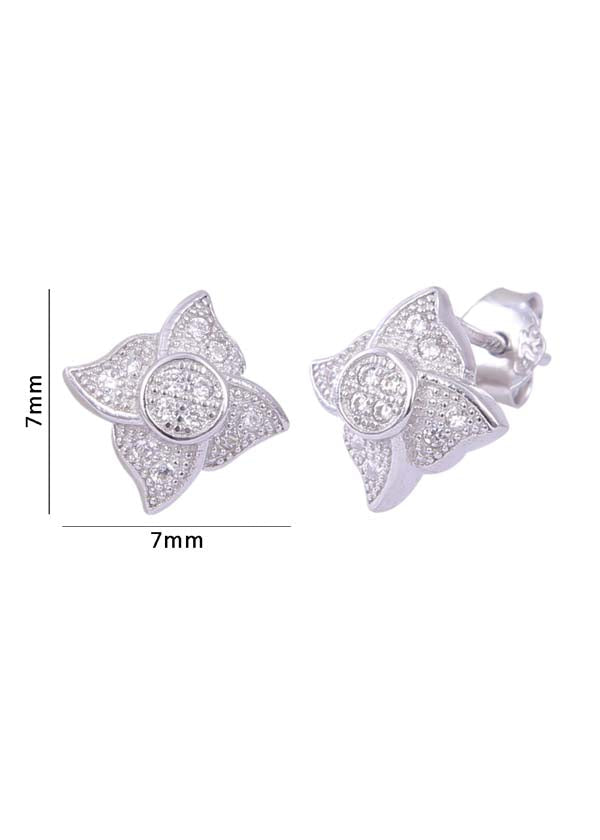 925 Sterling Silver Pair Of Beautiful Cz Studs