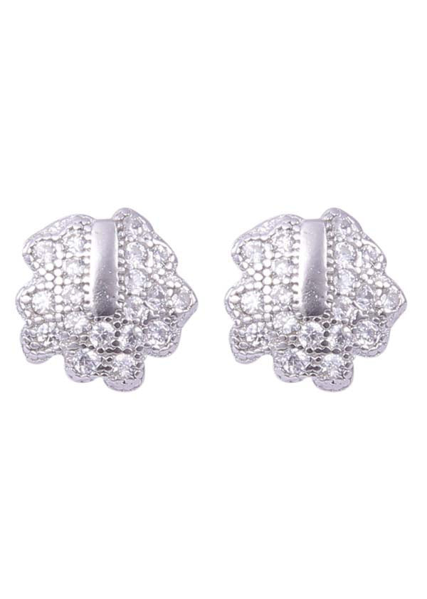 925 Sterling Silver Pair Of  Beautiful Cubic Zircon Studs