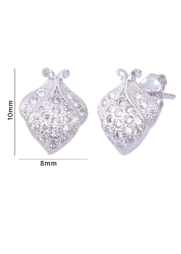 925 Sterling Silver Pair of Beautiful And Trendy Cubic Zircon Studs