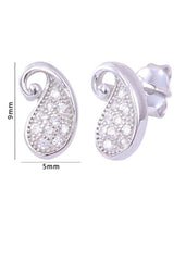 925 Sterling Silver Elegant Pair Of Small cz Stud