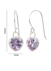 cool blue heart shape Cz Earring