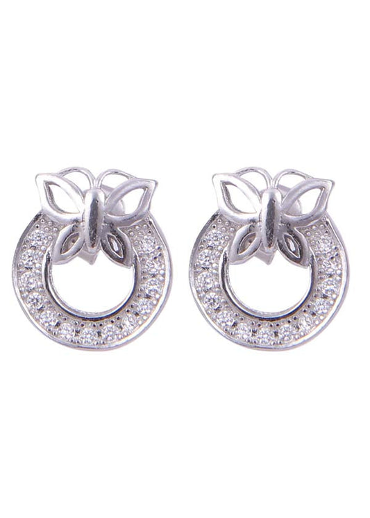 925 Sterling Silver Adorable pair of Cubic Zircon Studs