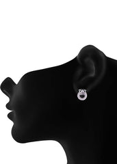 925 Sterling Silver Adorable pair of Cubic Zircon Studs