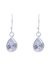 White Pear shape Cz Earring