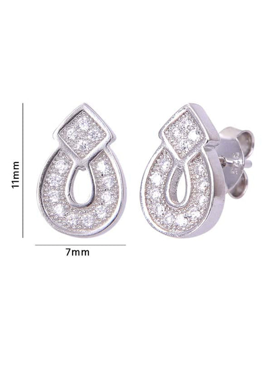 925 Sterling Silver Good Looking pair of Cubic Zircon Studs