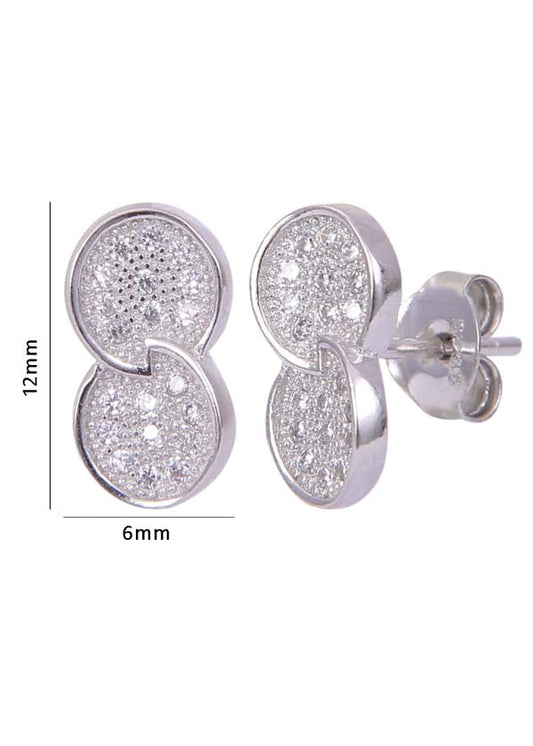 925 Sterling silver stylish cubic zircon stud