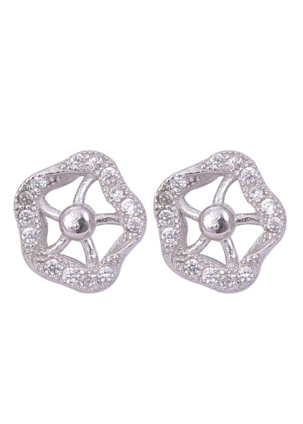 925 Sterling Silver Trendy and Stylish Cubic Zircon Stud Earrings