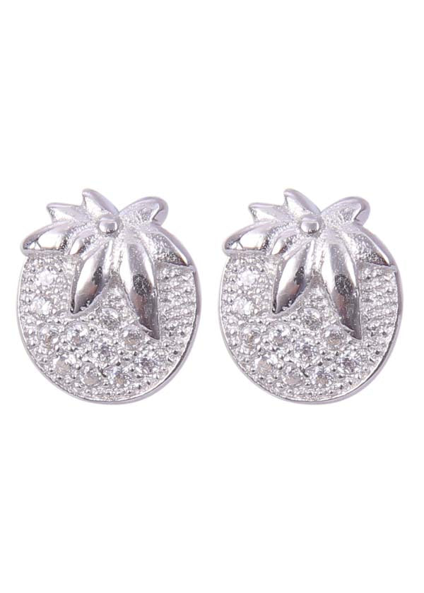 925 Sterling Silver Tomato Shape Studs Earrings