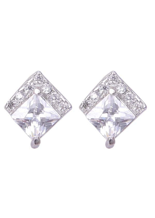 925 Sterling Silver Cute and Small Cz Studs - Default Title - Abhooshan