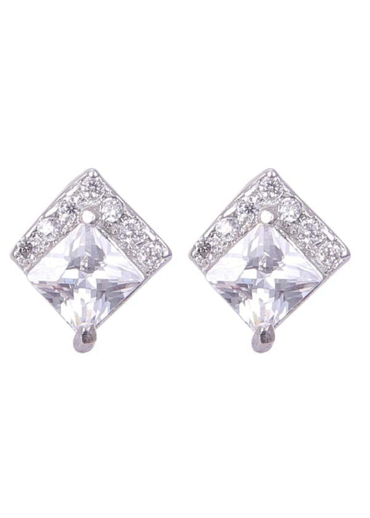 925 Sterling Silver Cute and Small Cz Studs