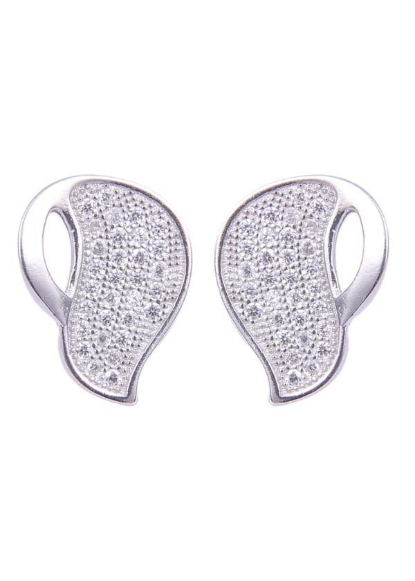 925 Sterling Silver Lovely Pair Of Cz Studs