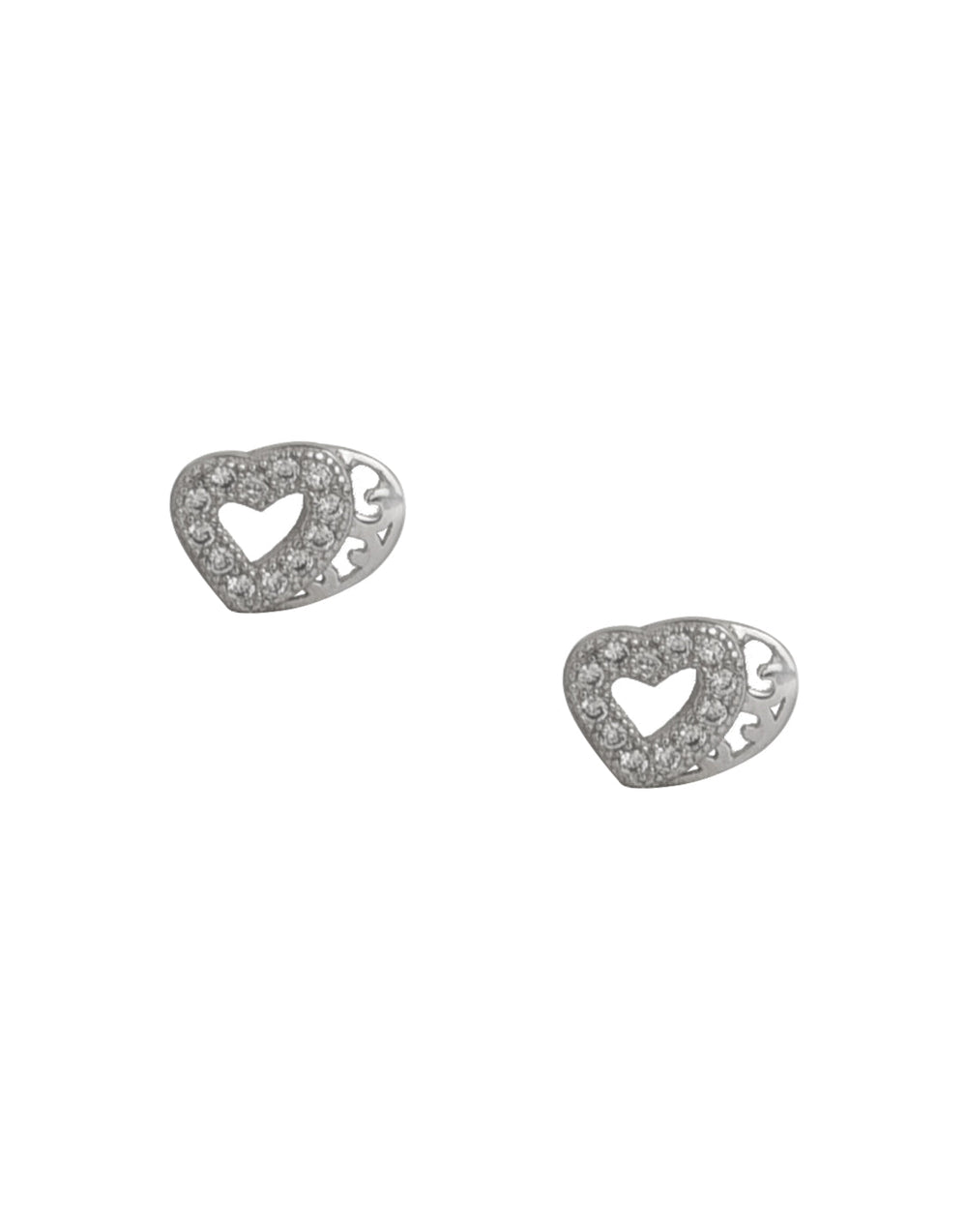 Designer Heart Pendant and Earring Mangalsutra Set in Pure 925 Sterling Silver