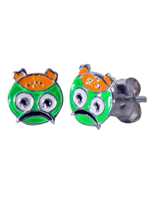 Pure 925 Sterling Silver Cute and Elegant Enamel Studs Earrings