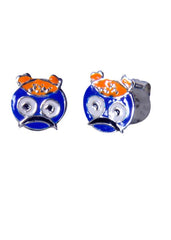 Pure 925 Sterling Silver Cute and Elegant Enamel Studs Earrings for Kids