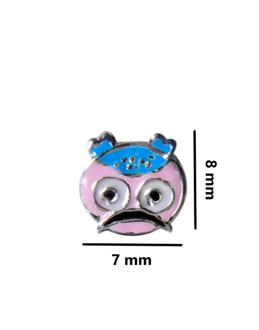 Pure 925 Sterling Silver Cute and Elegant Enamel Studs Earrings