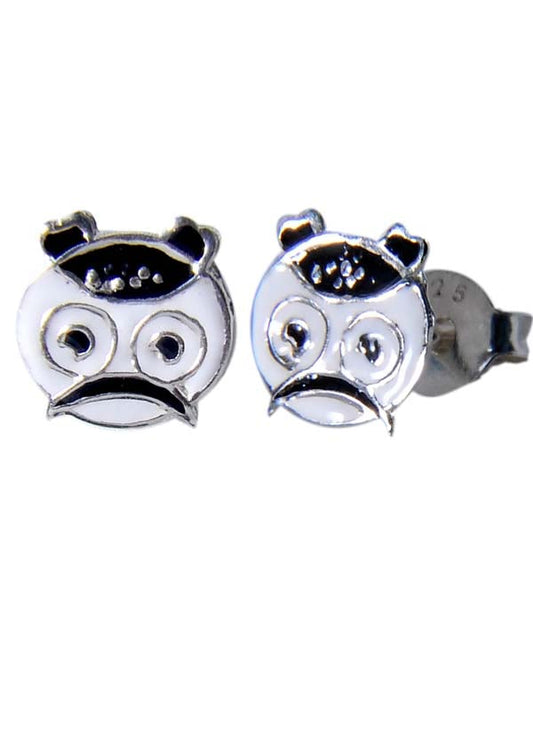 Pure 925 Sterling Silver Cute and Elegant Enamel Studs Earrings