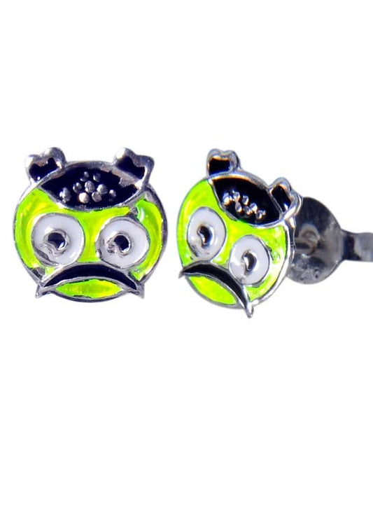 Pure 925 Sterling Silver Cute and Elegant Enamel Studs