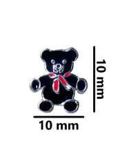 Elegant Enamel Black Teddy Studs