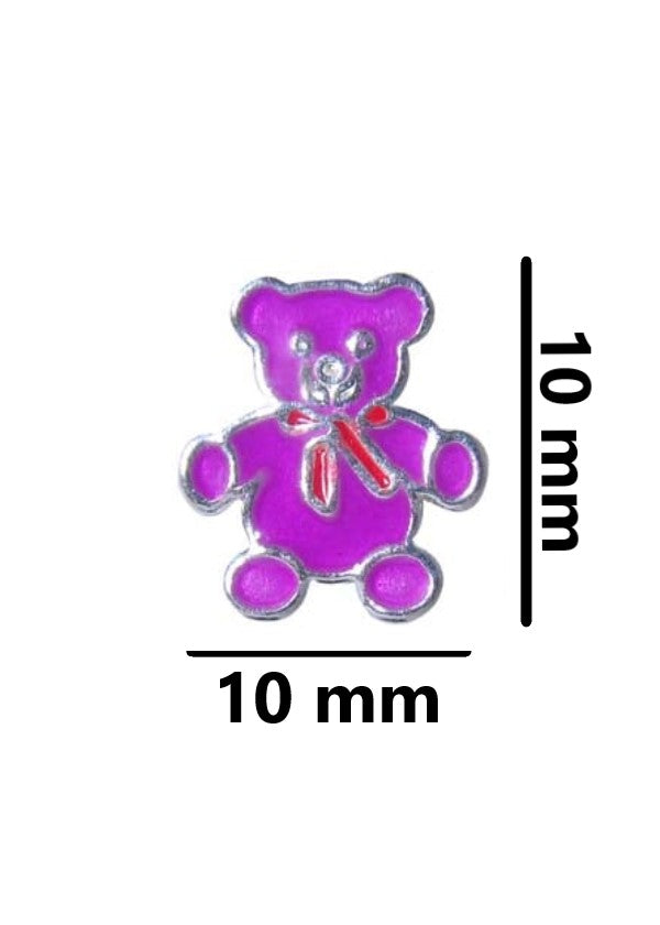 Elegant Enamel Purple Teddy Studs