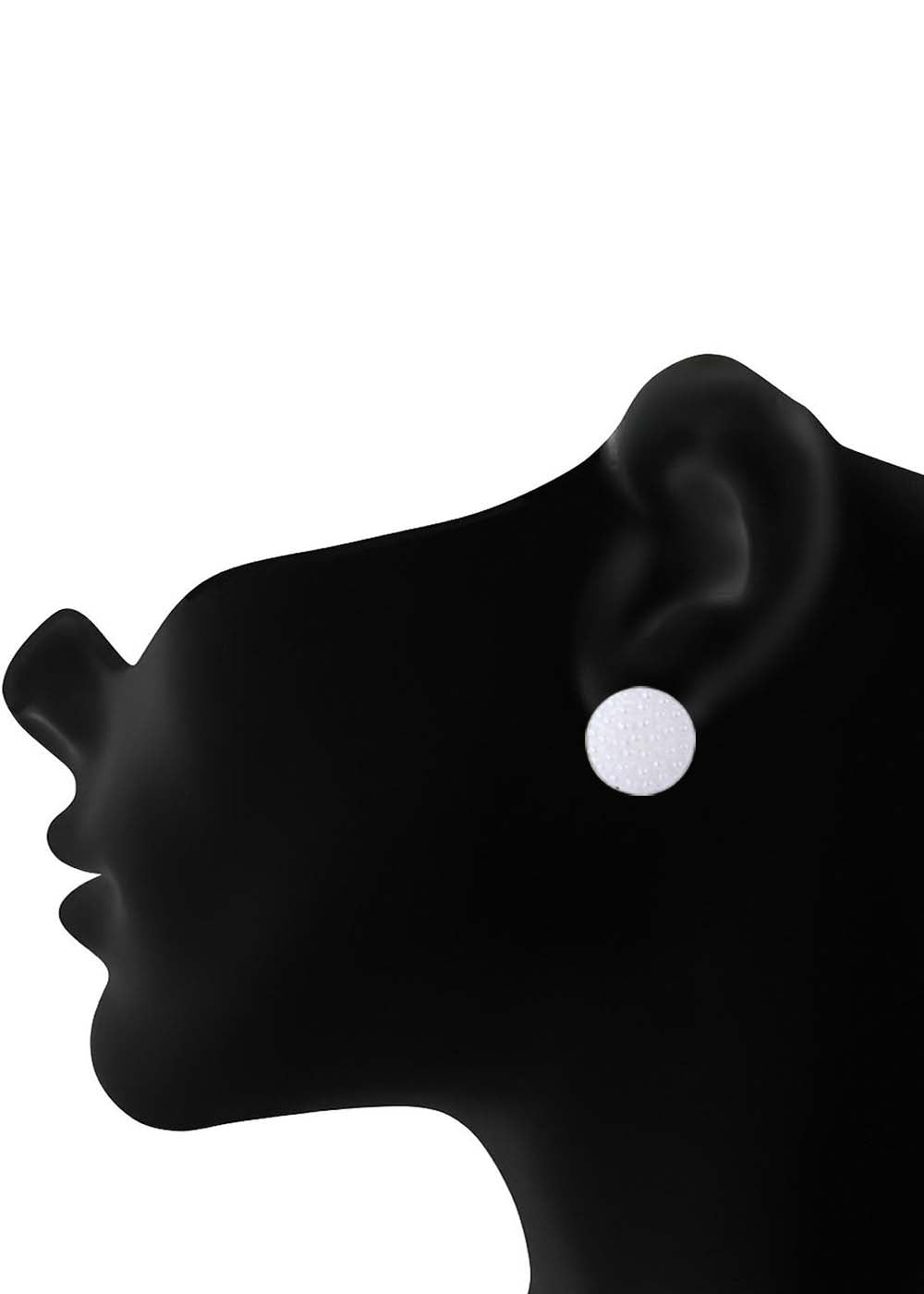 Good looking White Pearl Round Studs in Silver