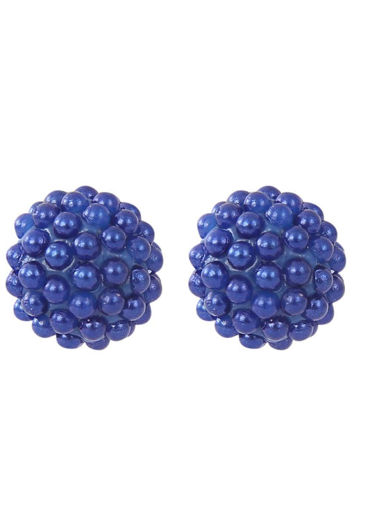 92.5 Sterling Silver Good looking Blue Micro Pearl Studs