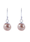 Pair of Golden colour Pearl Hangings with 92.5 Sterling Silver Ear Wire