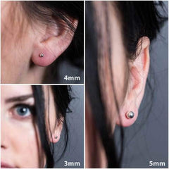 925 Sterling Silver Piercing 5 mm Hollow Ball Stud Unisex Earrings