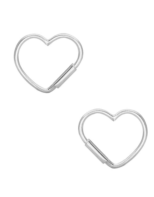 Love Heart Studs in 92.5 Sterling Silver - Default Title - Abhooshan