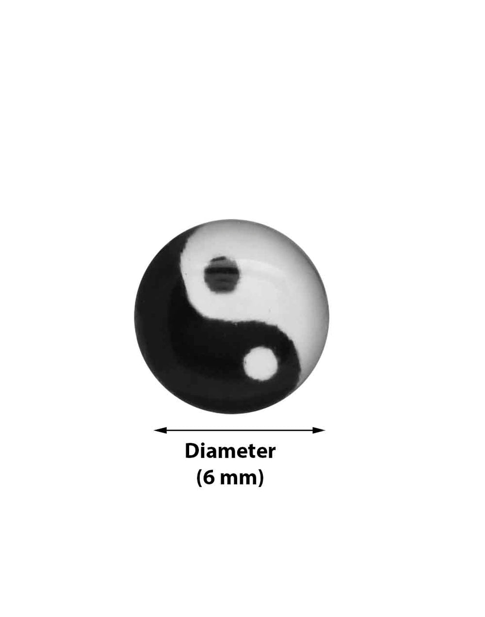 Ying Yang Studs in 92.5 Sterling Silver
