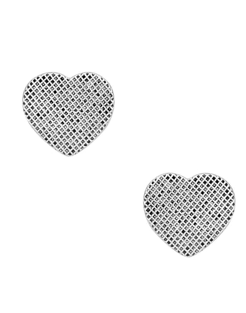 Love Heart Studs in 92.5 Sterling Silver - Default Title - Abhooshan