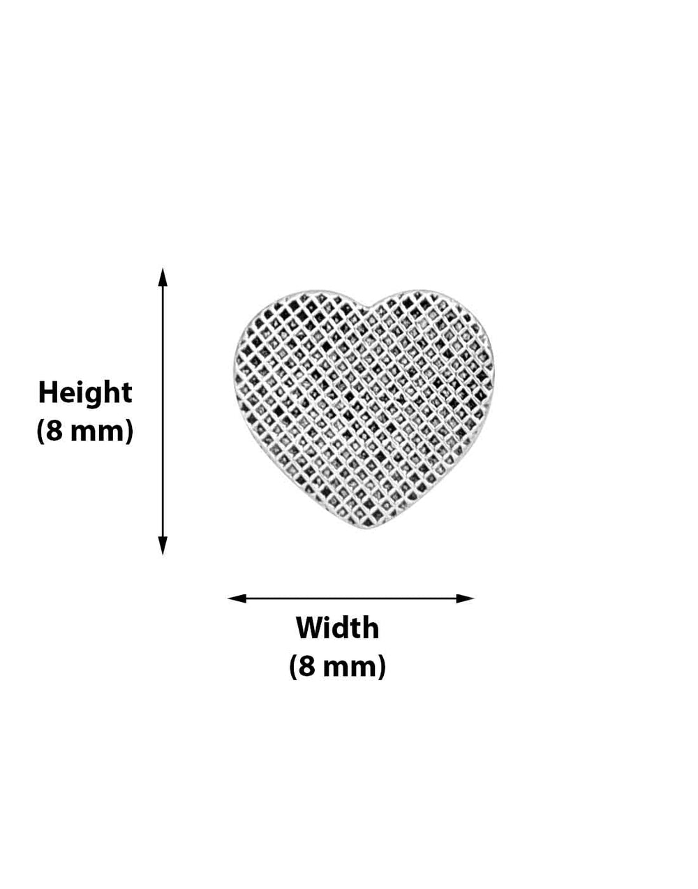 Love Heart Studs in 92.5 Sterling Silver