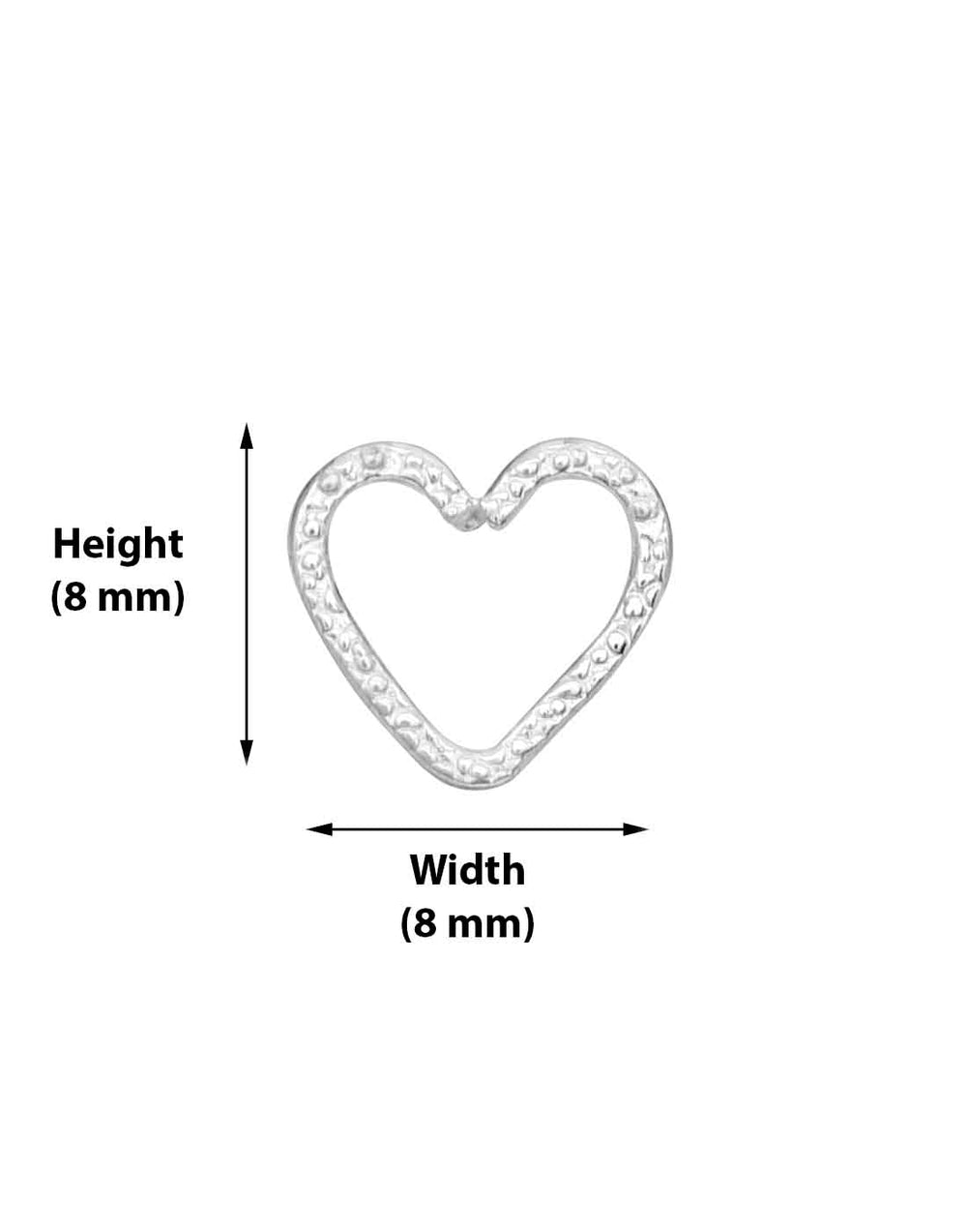 Love Heart Self Design Studs in 92.5 Sterling Silver