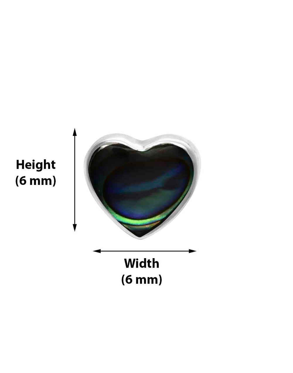 Designer Love Heart Blue Studs in 92.5 Sterling Silver