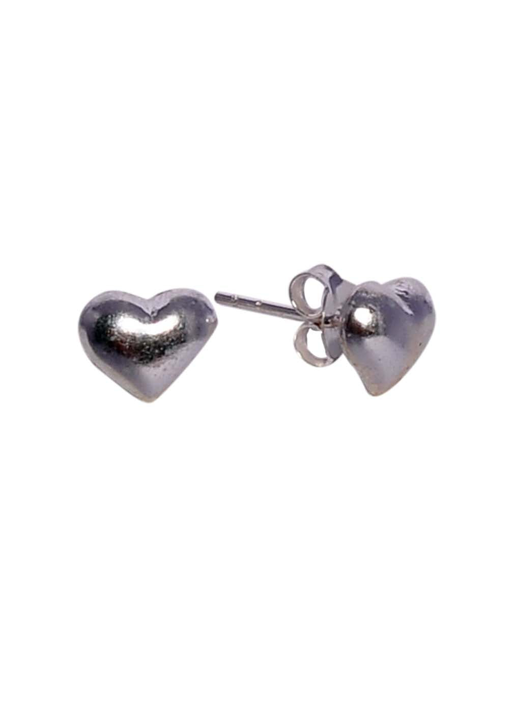 Pair of Heart Studs in 92.5 Silver