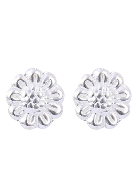 Pair of Flower Shape Studs in 925 Silver