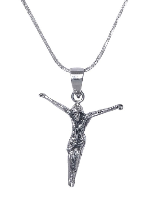 925 Silver Jesus Christ Pendant with 18 inch Chain