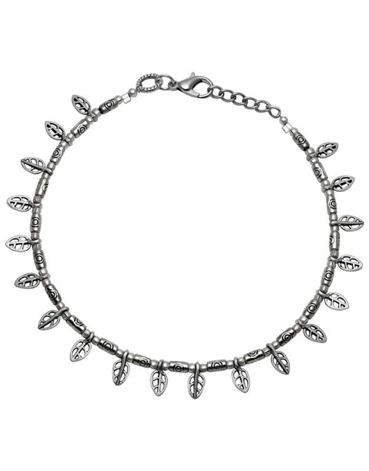 Good Looking Single Anklet in Silver Alloy for Girls and Women