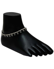 Good Looking Single Anklet in Silver Alloy for Girls and Women