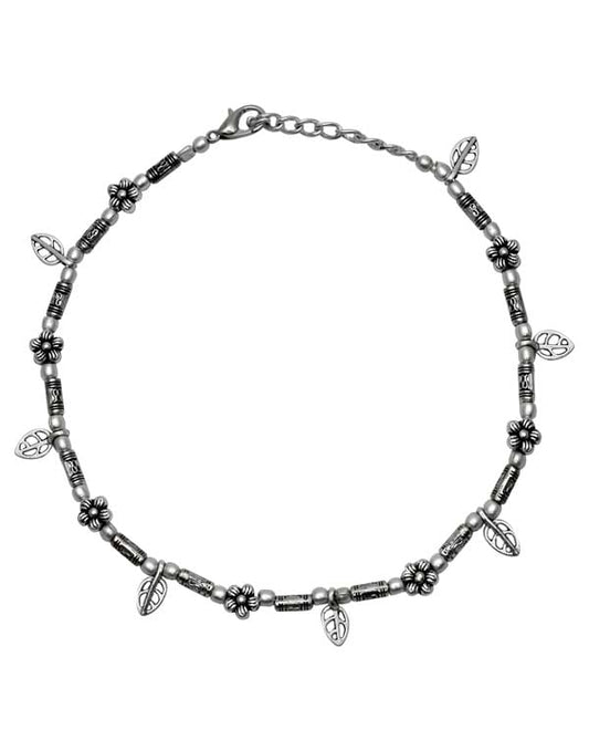 Beautiful Single Anklet in Silver Alloy